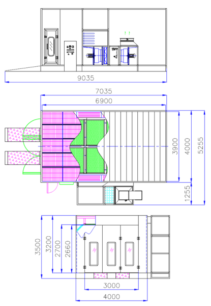 Окрасочно-сушильная камера Guangli GL3 (ТЭН)
